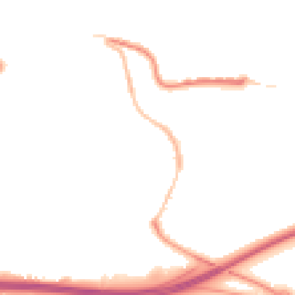 Night-time road noise heatmap for PL15 9BP