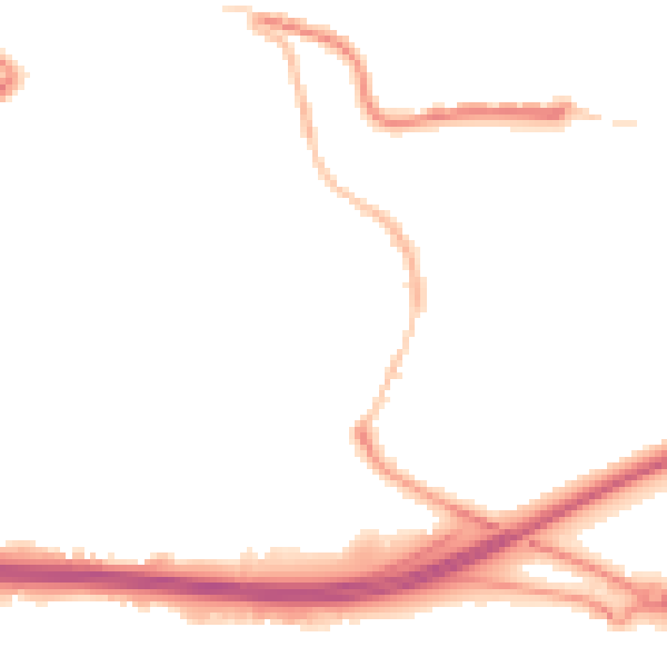 Night-time road noise heatmap for PL15 9BU