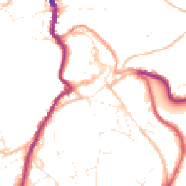 Daytime road noise heatmap for PL15 9EB