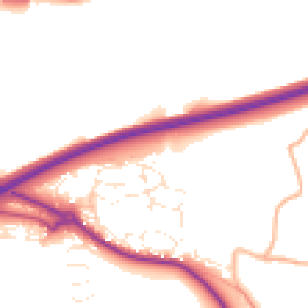 Daytime road noise heatmap for PL15 9GA