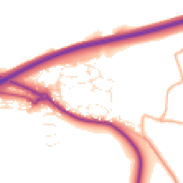Daytime road noise heatmap for PL15 9GG