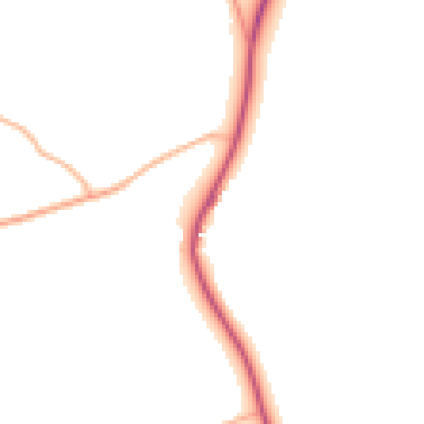 Daytime road noise heatmap for PL15 9SG