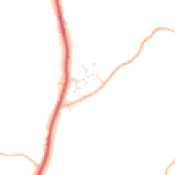 Daytime road noise heatmap for PL15 9TA