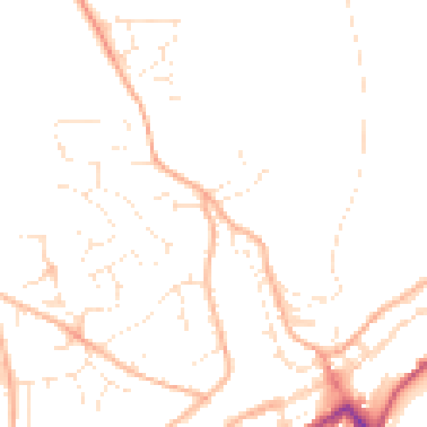 Daytime road noise heatmap for PL19 0DN