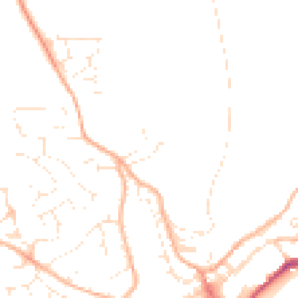 Daytime road noise heatmap for PL19 0EG