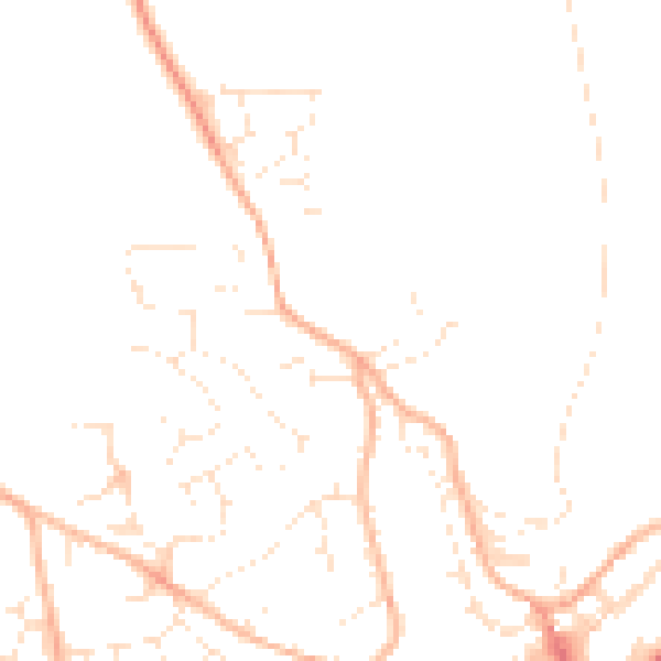 Daytime road noise heatmap for PL19 0EH