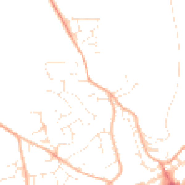 Daytime road noise heatmap for PL19 0ES