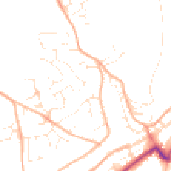 Daytime road noise heatmap for PL19 0ET