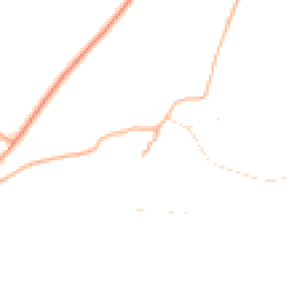 Daytime road noise heatmap for PL19 0LS