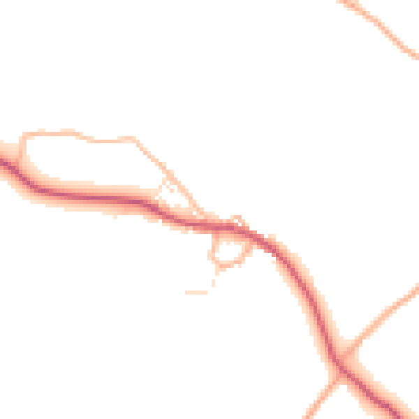 Daytime road noise heatmap for PL19 0PE