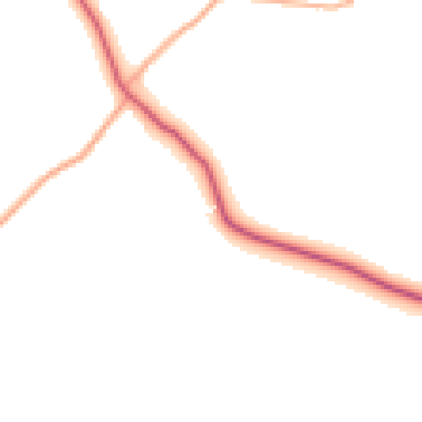 Daytime road noise heatmap for PL19 0PJ