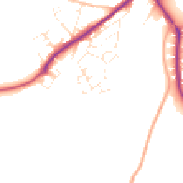 Daytime road noise heatmap for PL19 8BJ