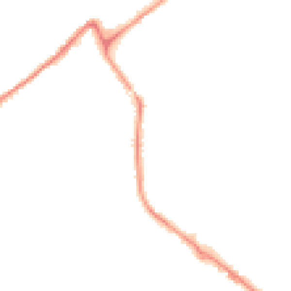 Night-time road noise heatmap for PL19 8BZ
