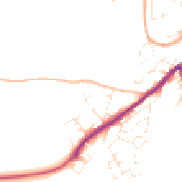 Daytime road noise heatmap for PL19 8EP