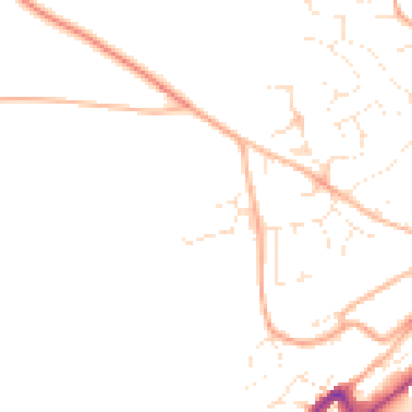 Daytime road noise heatmap for PL19 8FS
