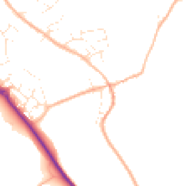 Daytime road noise heatmap for PL19 9DX