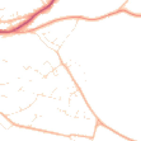 Daytime road noise heatmap for PL19 9HN