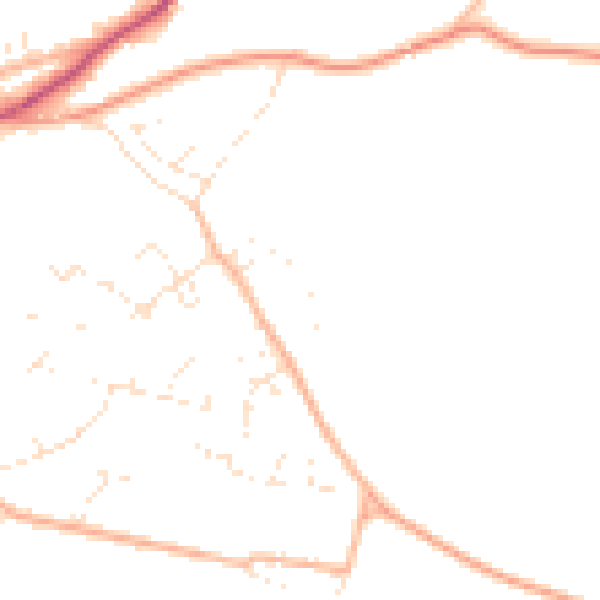 Daytime road noise heatmap for PL19 9JG