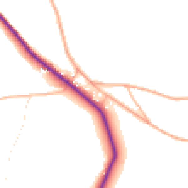 Daytime road noise heatmap for PL19 9NE