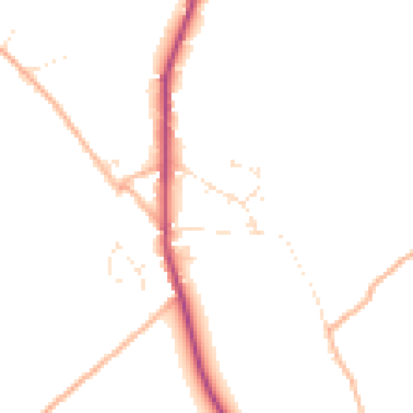 Daytime road noise heatmap for PL19 9PD
