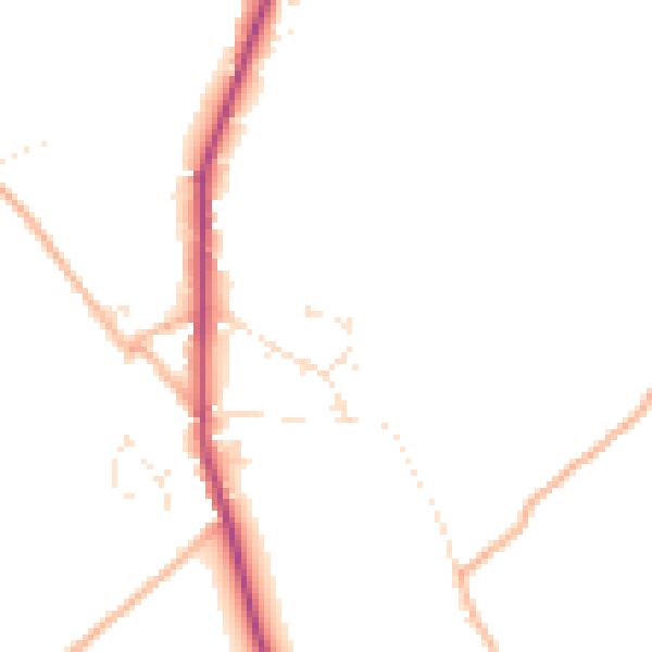 Daytime road noise heatmap for PL19 9PF