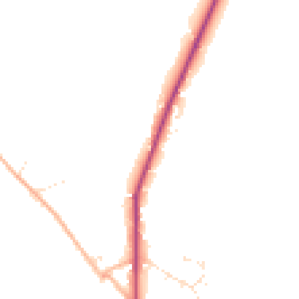 Daytime road noise heatmap for PL19 9QB