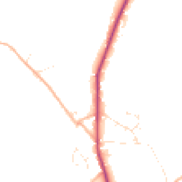 Daytime road noise heatmap for PL19 9QE