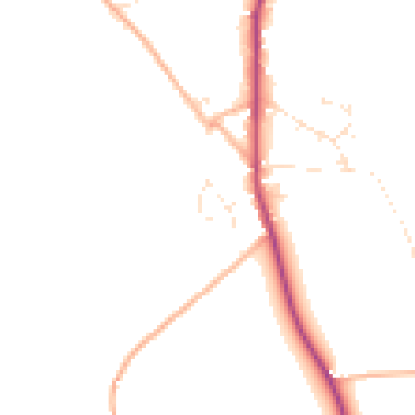Daytime road noise heatmap for PL19 9QH