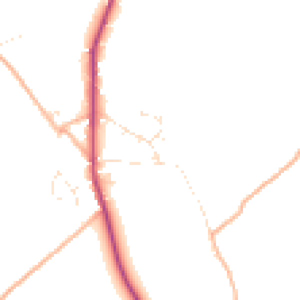Daytime road noise heatmap for PL19 9QR