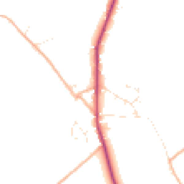 Daytime road noise heatmap for PL19 9QY
