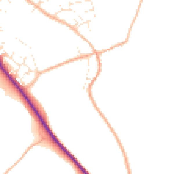 Daytime road noise heatmap for PL19 9RA