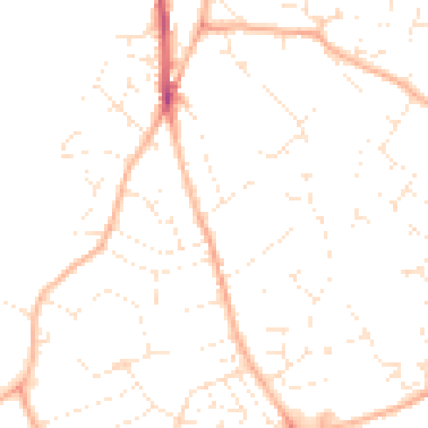 Daytime road noise heatmap for PL25 3AA