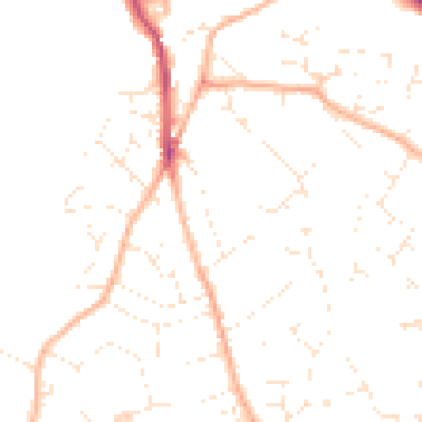 Daytime road noise heatmap for PL25 3AF