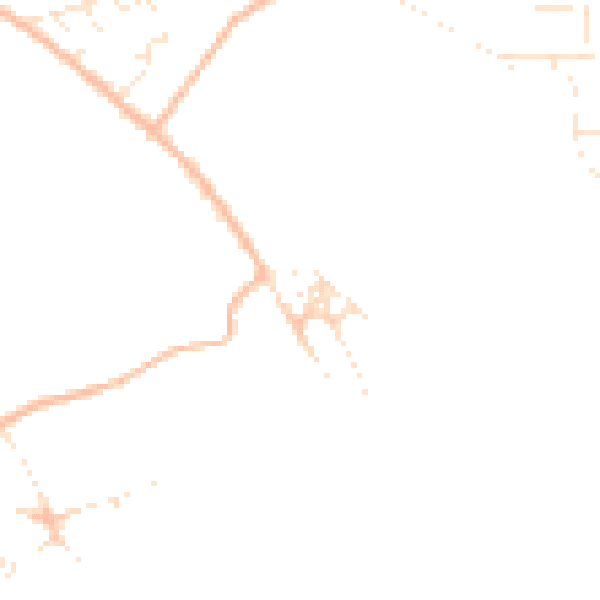 Daytime road noise heatmap for PL25 3AJ