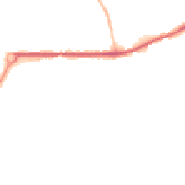 Night-time road noise heatmap for PL25 3AP