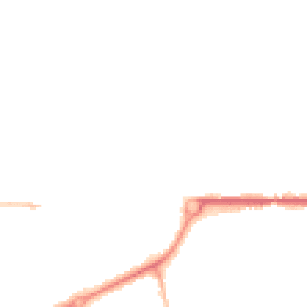 Night-time road noise heatmap for PL25 3AX