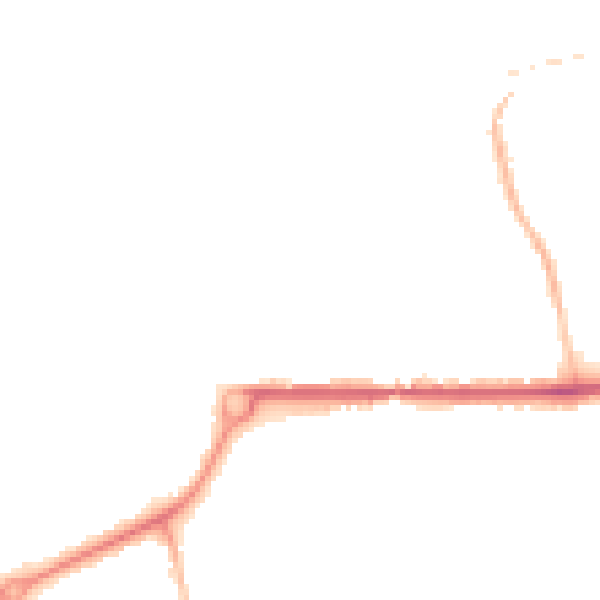 Night-time road noise heatmap for PL25 3AZ