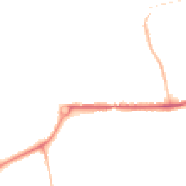 Night-time road noise heatmap for PL25 3BA