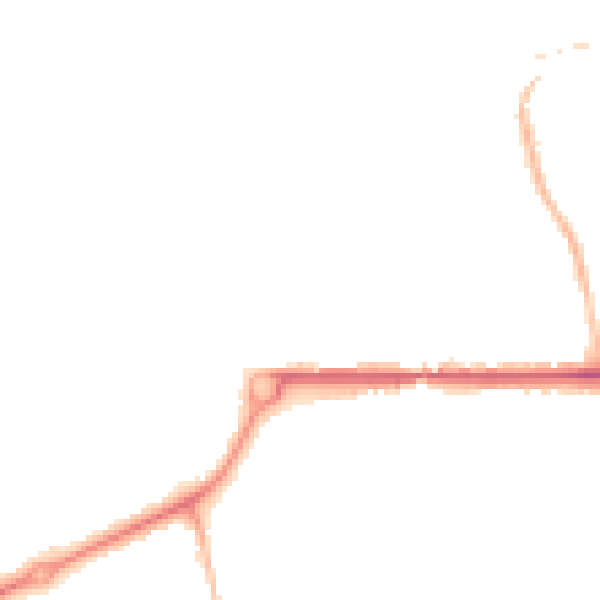 Night-time road noise heatmap for PL25 3BB