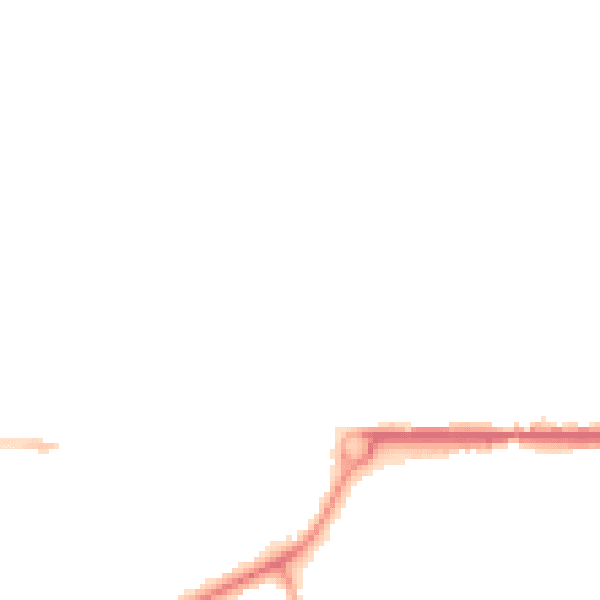 Night-time road noise heatmap for PL25 3BD
