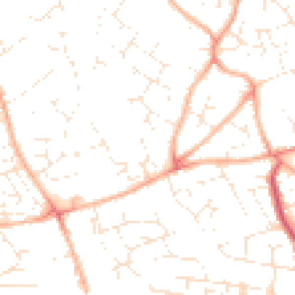 Daytime road noise heatmap for PL25 3BP