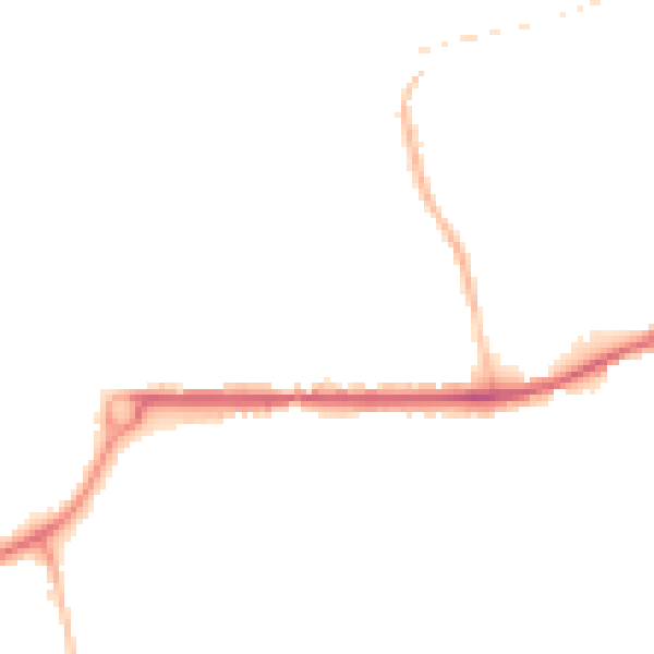 Night-time road noise heatmap for PL25 3BQ