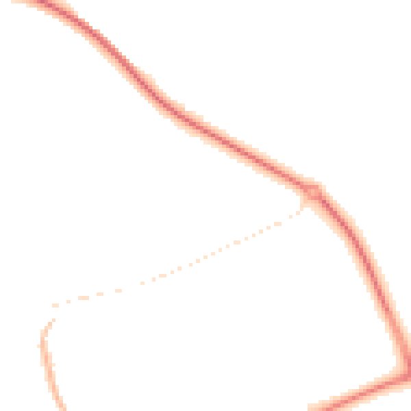 Night-time road noise heatmap for PL25 3BY