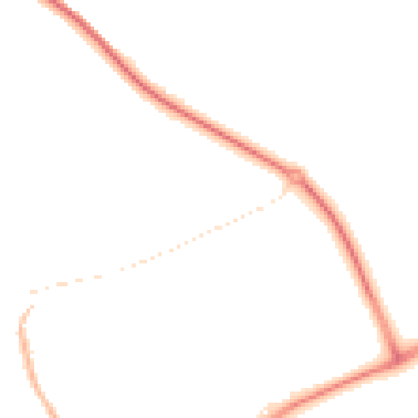 Night-time road noise heatmap for PL25 3BZ