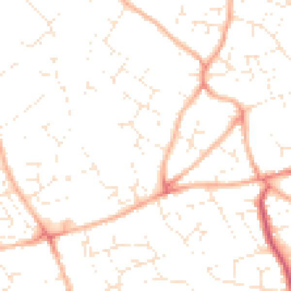 Daytime road noise heatmap for PL25 3DB