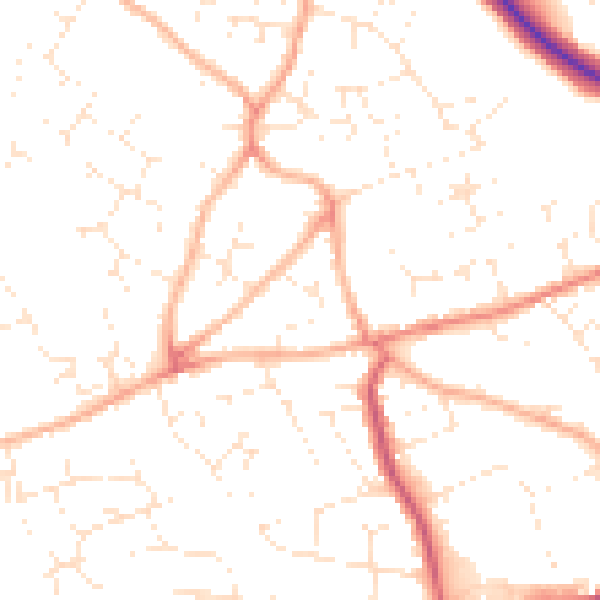 Daytime road noise heatmap for PL25 3DD