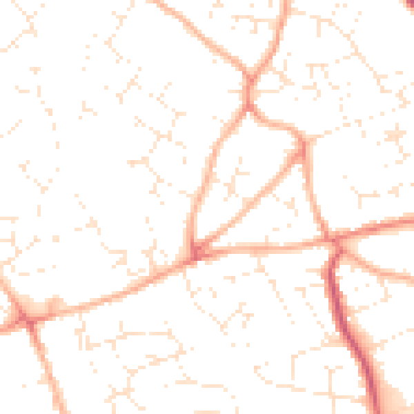 Daytime road noise heatmap for PL25 3DE
