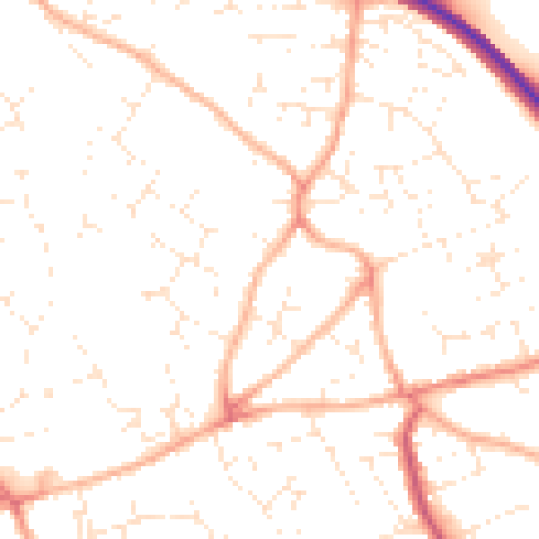 Daytime road noise heatmap for PL25 3DF