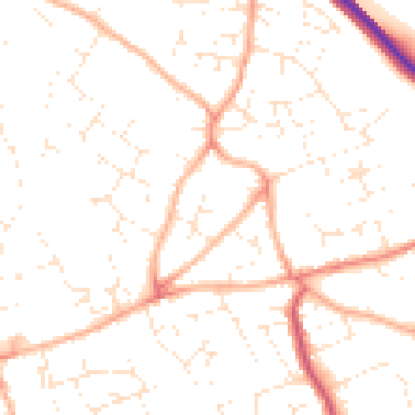 Daytime road noise heatmap for PL25 3DH