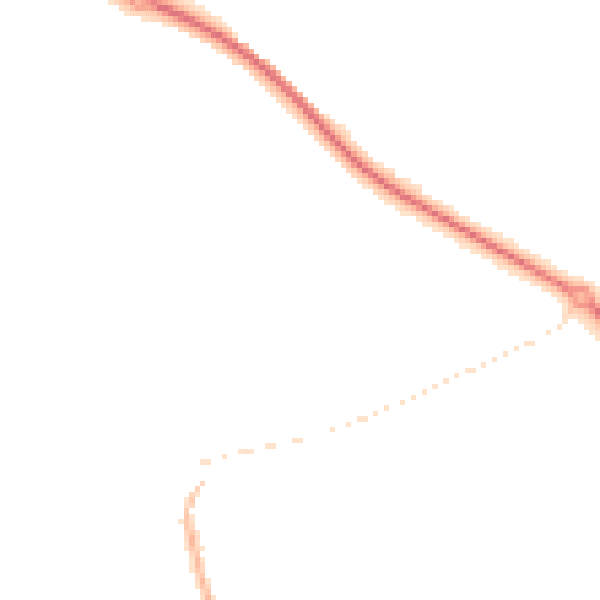 Night-time road noise heatmap for PL25 3DY